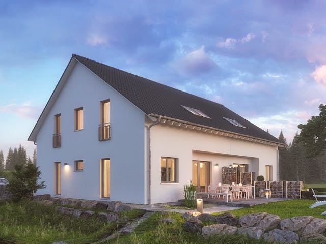 Ausbauhaus TwinStyle 15.01 S von massa haus als Doppelhaus mit 136 m² für Selbermachende