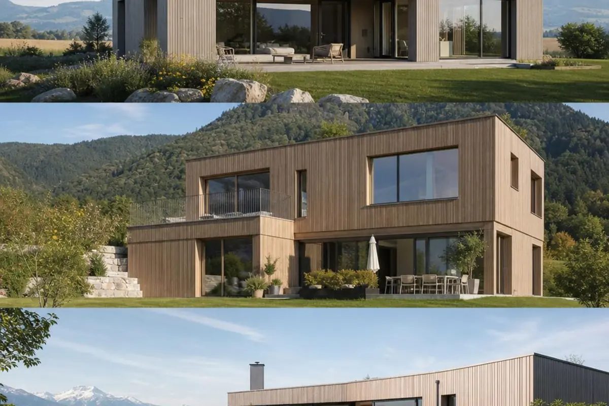 Fertighaus Referenzen Schweiz mit modernem Holzhaus am See Fertighaus Referenzen Schweiz mit modernem Holzhaus am See